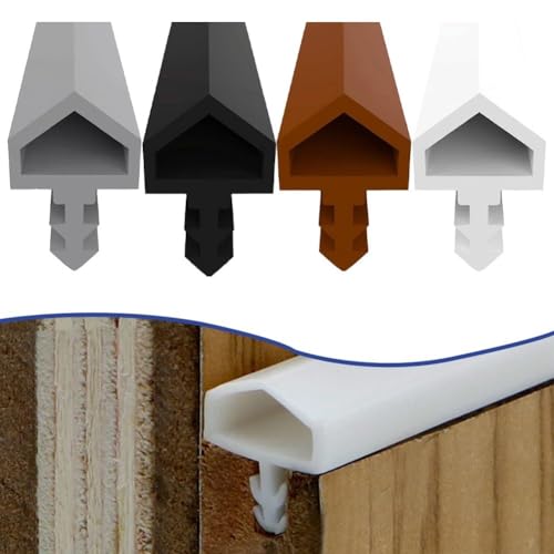 Gummi-Türrahmen-Dichtungsband, 5 m lang, 10 mm breit, für Fenster, Zimmertür, Zuhause, Büro, Zugluft und Geräuschreduzierung (gelb) von Whychstore