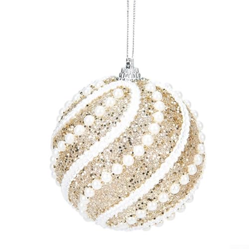 Hängende Weihnachtskugel, 8 cm, elegante PVC-Ornamente, um Ihre Weihnachtszeit zu erhellen (Farbe) von Whychstore