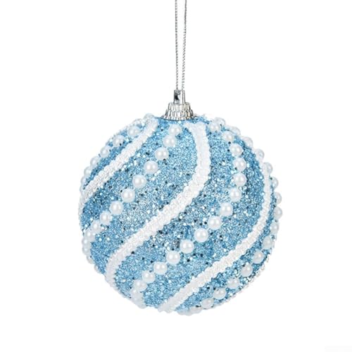 Hängende Weihnachtskugel, 8 cm, elegante PVC-Ornamente, um Ihre Weihnachtszeit zu erhellen (blau) von Whychstore