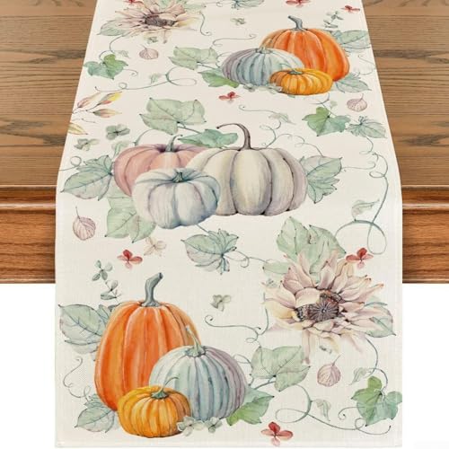 Halloween-Tischläufer für Herbst-Party-Dekoration, mit gruseligem Spukhaus-Design, Tischdecke für Esszimmer, Kamine und Wanddisplay (D) von Whychstore