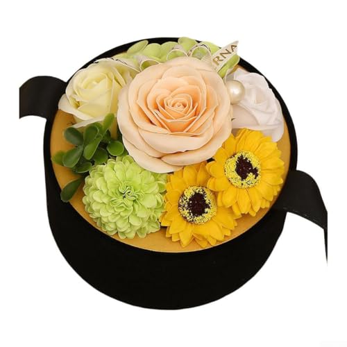 Handgefertigte Seifenrose, rund, Seifenblumenstrauß, für Muttertagsblumen, Valentinstagsblumen, für Ihre Lieben (Champagner) von Whychstore
