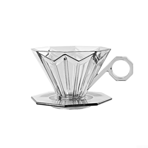 Kaffee-Tropfer Filterkegel Kaffeemaschine Wiederverwendbarer Kaffeekegel-Filterhalter, tragbarer Kaffeefilter (hellgrau) von Whychstore