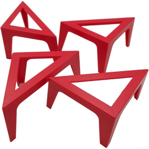 Leinwandständer für Gießmalerei, 4 Stück, tragbare Erhöhungen zum Ausgießen von Malplatten, für flüssiges Acrylgießen, Malerunterstützung, 10 x 5 x 5 cm (rot) von Whychstore