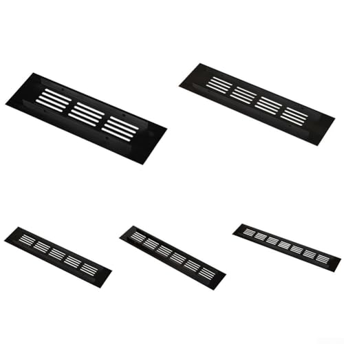 Lüftungsabdeckung aus Aluminiumlegierung für Schränke und Kleiderschränke, Netz-Design für effektive Luftzirkulation (50 x 225 mm) von Whychstore