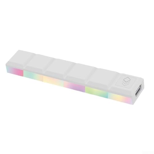 Mechanische Mini-RGB-Tastatur, 5 Tasten, mit integriertem Speicher und anpassbaren Funktionen für Gaming oder professionellen Gebrauch, Weiß von Whychstore