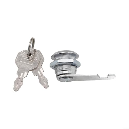 Metall-Nockenschloss für Briefkasten, Spind, Schrank, Schublade, Tür mit 2 Schlüsseln, Zylinderschloss, geeignet für Holz, Metall, Glastüren (16 mm) von Whychstore