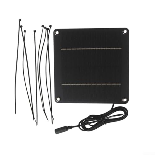 Monokristallines Solarpanel, 4 W, 12 V, mit DC-Schnittstelle 5521, für Gartenlicht, Sicherheitslicht, Außenbeleuchtungssystem, 150 x 150 mm Monokristallines Solarpanel, 4 W, 12 V, mit DC-Schnittstelle 5521, für Gartenlicht, Sicherheitslicht, Außenbeleuchtungssystem, 150 x 150 mm von Whychstore