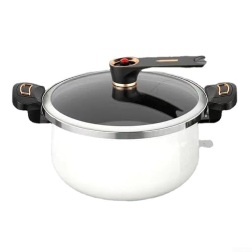 Multifunktionaler Schnellkochtopf mit Antihaftbeschichtung für Familienmahlzeiten für Suppe, Eintopf und mehr Kochmethoden (5 l, weiß) von Whychstore