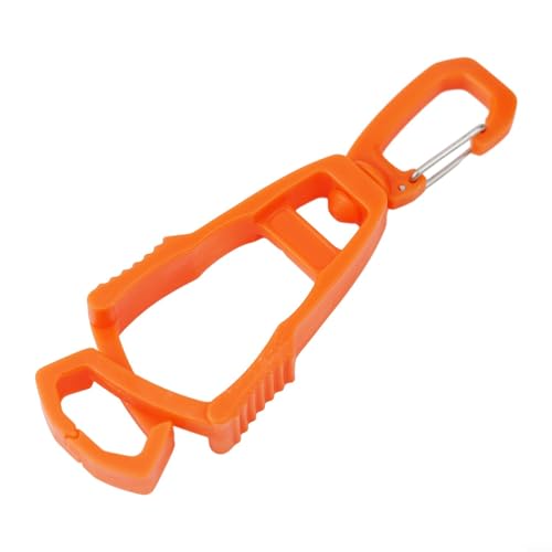 Outdoor-Kletterhandschuh-Haken, Nylon-Sicherheitsclip für Arbeitshandschuhe, praktische Schnalle zum Aufhängen von Flaschen (orange) von Whychstore