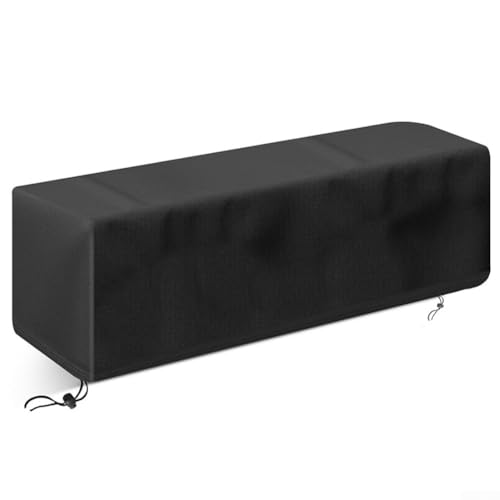 Outdoor Patio Fireplace Cover, 28 Inch Rectangular Garden Fire Pits Cover, Waterproof Protective Covers With Drawstring Adjustable, Black von Whychstore