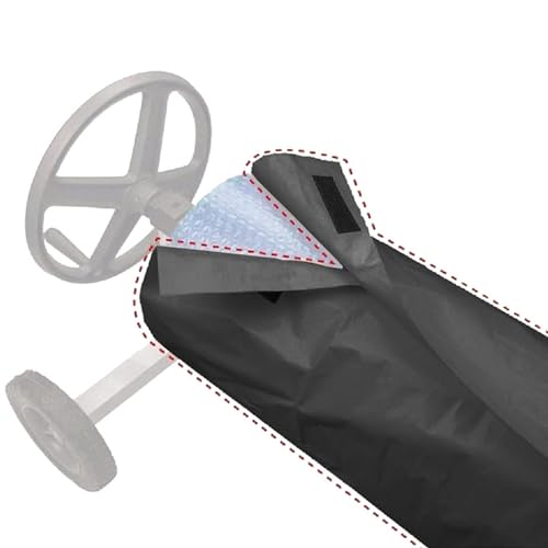 Pool-Solardeckenrolle, Pool-Solardeckenrolle, stabiles Design, für einfache Installation und Verwendung (schwarz) von Whychstore