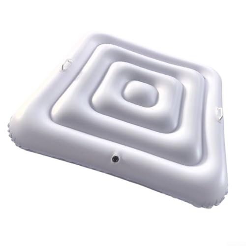 Quadratische aufblasbare Whirlpool-Abdeckung, PVC-Pool-Spa-Thermo-Schutzabdeckung, mit auslaufsicherem Ventil und Schnellaufblassystem (135 mm) (Weiß A) von Whychstore