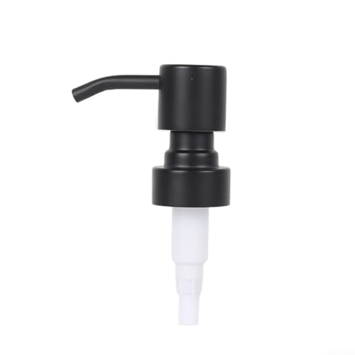 Robuster Edelstahl-Lotion-Pumpkopf, kompatibel mit Kunststoff- und Glas-Seifenflaschen, mit 360 Grad drehbarem Dosierer und verstellbarem Schlauch (P12 Flachkopf) von Whychstore