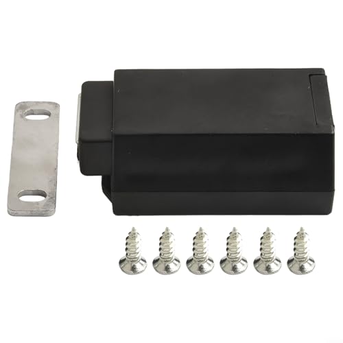 Robuster magnetischer Türschnäpper für Küchenschränke und Schränke, Push-to-Open-Mechanismus mit 11,3 kg Magnetkraft (schwarz) von Whychstore