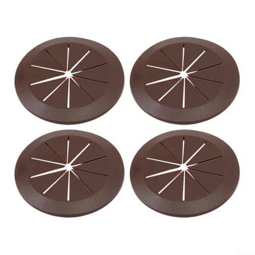 Runde Kabellochabdeckungen für den Schreibtisch organisieren und verbergen Kabel in Ihrem Arbeitsplatz einfach (Kaffee 60 mm) von Whychstore
