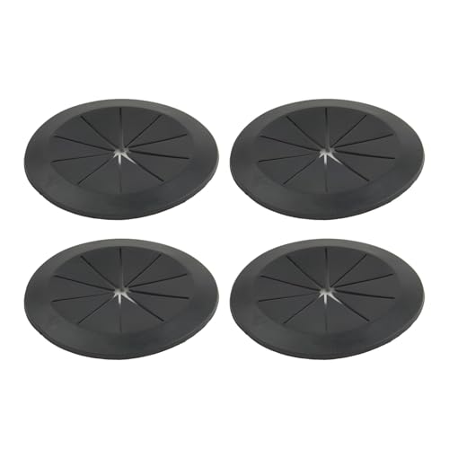 Runde Kabellochabdeckungen für den Schreibtisch organisieren und verbergen Kabel in Ihrem Arbeitsplatz einfach (schwarz, 60 mm) von Whychstore