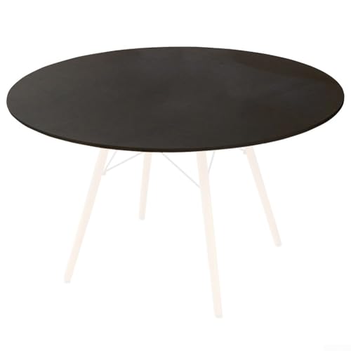 Runde Tischdecke, schwarz, wasserdicht, mit elastischem Stretch und wendbarem Design, schmutzabweisend für einfache Reinigung (70 cm) von Whychstore