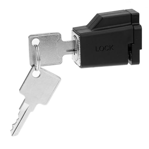 Schiebefenster-Sicherheitsschlösser, Kindersicherung, Fensterschloss mit Doppelschlüssel, Aluminiumlegierung, Fensterbegrenzungsstopper, für Zuhause, Büro, Schule, Schutz (schwarz) von Whychstore