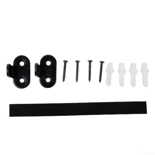 Schiebetür-Zubehör, 2er-Set, robuste, verstellbare Bodenführungen mit Rollen-Schwingstoppern von Whychstore