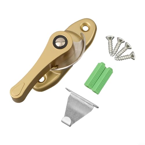 Schiebetürschloss Edelstahl mit Kindersicherung (Gold) von Whychstore