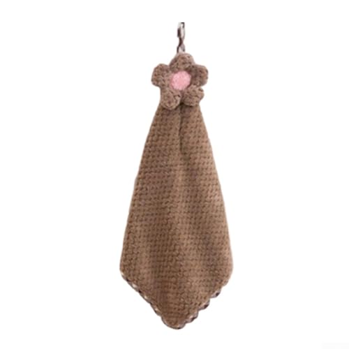 Schnell trocknend für Küchenhandtuch saugfähiges Korallen-Fleece mit Schlaufe für einfache Aufbewahrung (Kaffee) von Whychstore