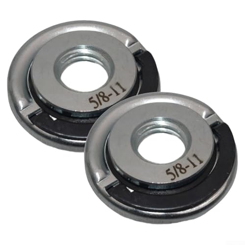 Schnellspanner-Flanschmuttern, für 5/8-11 selbstsichernde Pressplatte, für Winkelschleifer mit werkzeuglosem Scheibenwechsel, 2 Stück von Whychstore