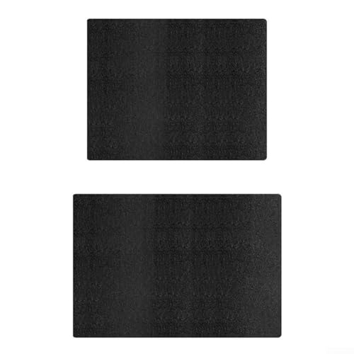 Schwarze Fiberglas-Grillmatte für Gasgrills, schützt Decks vor Fett, tragbar und stabil (39 x 47 cm) von Whychstore