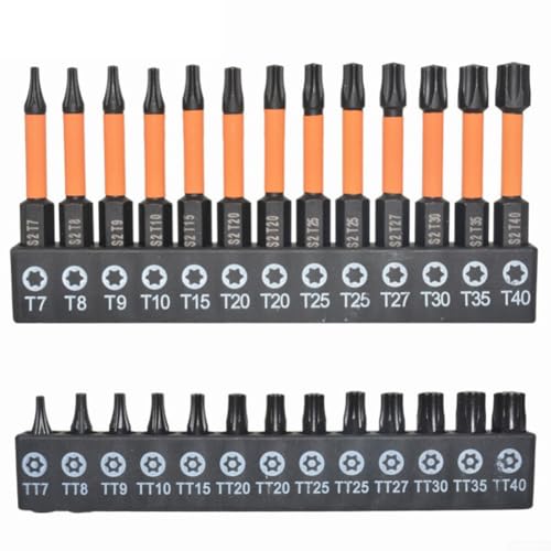 Sechskantschlüssel-Bohrer-Set, 20-teiliges elektrisches Schraubendreher-Bit-Set (metrisch), CNC-gefräste Spitzen mit Magnetismus, für verschiedene Anwendungen von Whychstore