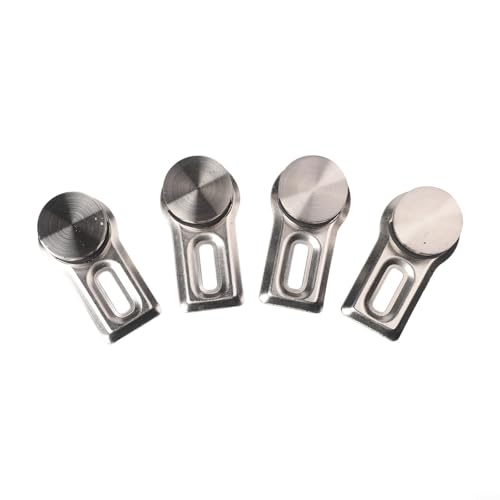 Secure Glass Clamp Mirror Holder for Heavy Glass and Acrylic Displays, Zinc Alloy Brackets with Rubber Inserts Supports Up to 40kg, 4 Pieces Set von Whychstore