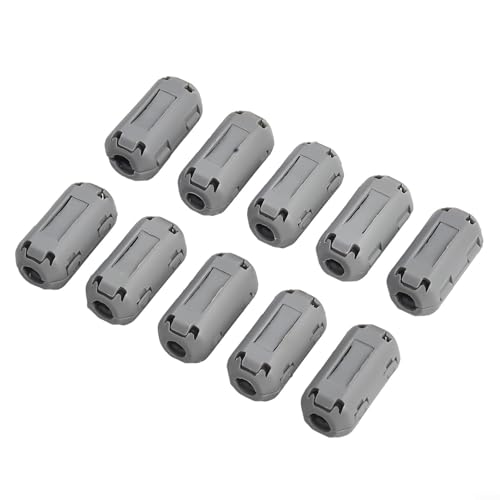 Set mit 10 Ferritringkern-Rauschunterdrückungsclips für USB- und Kopfhörerkabel, entworfen zur Unterdrückung elektromagnetischer Störungen (5 mm) von Whychstore