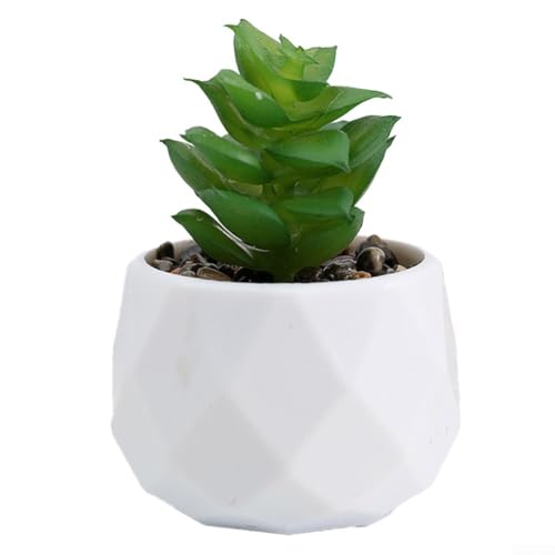 Set mit 3 künstlichen Topf-Sukkulenten für Schreibtisch und Heimdekoration, elegantes Design (set2) von Whychstore
