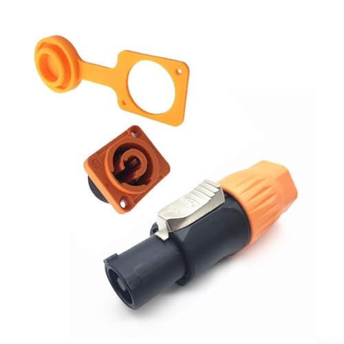 Sicherer Verriegelungsmechanismus an 3-poliger IP65 wasserdichter Stromanschlussbuchse für Outdoor-Ausrüstung Sicherer Verriegelungsmechanismus an 3-poliger IP65 wasserdichter Stromanschlussbuchse für Outdoor-Ausrüstung von Whychstore