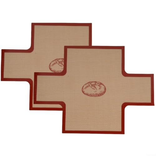 Silikon-Brotbackformen, 2 Stück, kein Teig-Transferwerkzeug für einfaches Backen und Reinigen (rot) von Whychstore