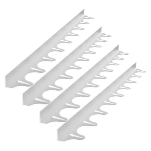 Silikon-Herdspaltstreifen, rutschfeste Küchenherd-Theken-Lückenabdeckungen, hitzebeständig, für Backofen und Trockner (4 Stück) (transparent) von Whychstore