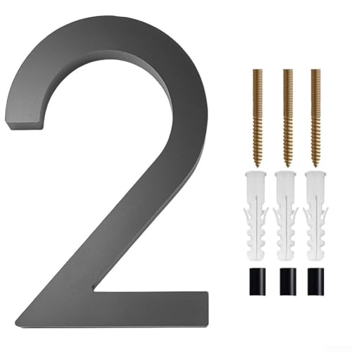 Stabile 12,7 cm schwarze Hausnummern für Briefkasten für den Außenbereich (2) von Whychstore