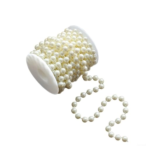 Stabile Baumwollschnur für Perlenschnur, Perlen für Hochzeit und Heimdekoration (weiß, 8 mm, 5 m) von Whychstore