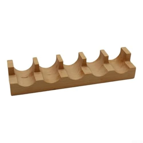 Taco-Halter aus Holz mit 5 Schlitzen, Mehrzweck-Halter, Taco-Ständer, Präsentationsständer, zum Servieren von Lebensmitteln, Restaurant, 22 x 9 x 4 cm (5 Gitter U-förmig) von Whychstore