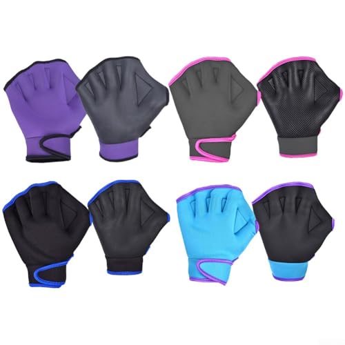Tauchhandschuhe für Erwachsene mit rutschfester Handfläche für bessere Kontrolle beim Schwimmen und Schnorcheln (L grau rot) von Whychstore
