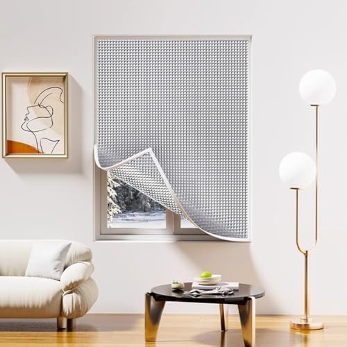 Thermo-Vorhänge aus Aluminiumfolie, um Heizkosten zu reduzieren und den Komfort im Innenbereich zu erhalten (120 x 120 cm) von Whychstore
