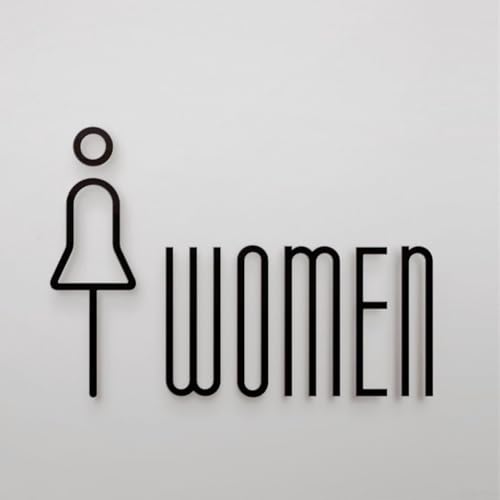 Toilettenschild Platte für Wand Edles Acryl Toilette Navigationsschild für Gäste (B) von Whychstore