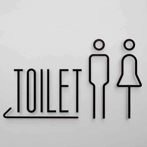 Toilettenschild Platte für Wand Elegantes Acryl Toilette Navigationsschild für Gäste (C) von Whychstore