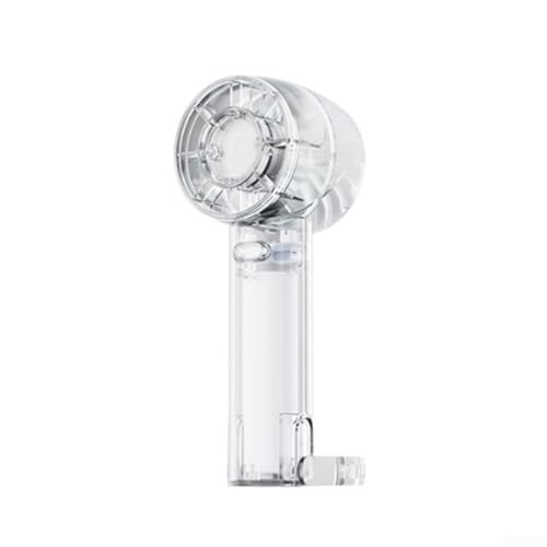 Tragbarer Turbo-Ventilator mit drei einstellbaren Geschwindigkeiten, leichtes Design, perfekt für Camping oder Wanderabenteuer mit Hakenfunktion (transparent) von Whychstore