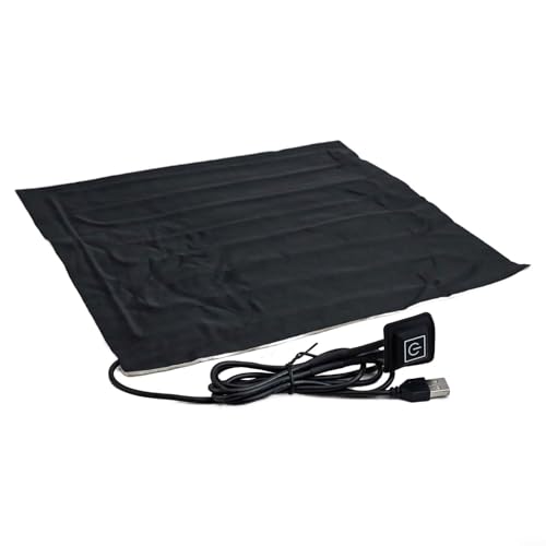 Tragbarer USB-beheizter Überwurf, drei Heizstufen, um Sie im Freien oder drinnen gemütlich zu halten (30 x 30 cm) von Whychstore