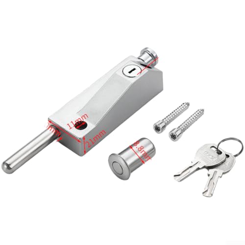 Türriegel aus Zinklegierung mit Anti-Schutz und automatischem Drehmechanismus, kompatibel mit verschiedenen Türarten, einschließlich gerahmter und Glastüren (A) von Whychstore