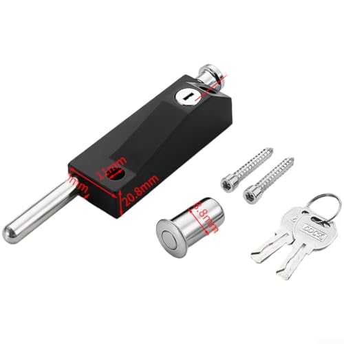 Türriegel aus Zinklegierung mit Anti-Schutz und automatischem Drehmechanismus, kompatibel mit verschiedenen Türarten, einschließlich gerahmter und Glastüren (B) von Whychstore