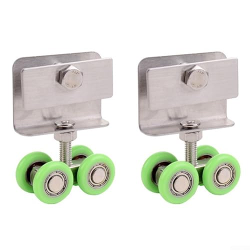 Umfassendes Schiebetürrollen-Set mit Rollen, Schrauben und Klemmen für mühelose Installation (2 Stück) von Whychstore