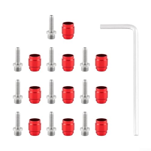 Umfassendes Schlaucharmatur-Set für hydraulische Bremsen, 10 Stück, Olivgrün, 10 Einsätze und Schraubenschlüssel im Lieferumfang enthalten (rot) von Whychstore