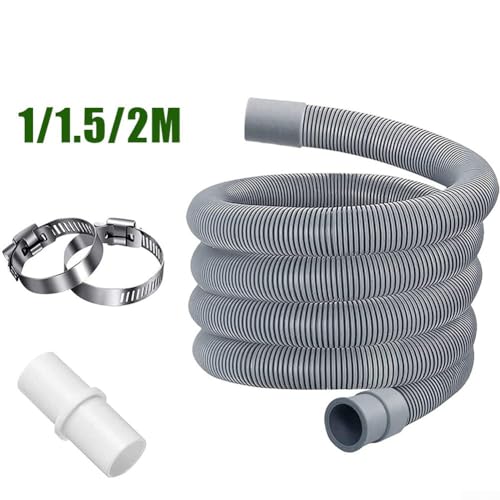 Verlängern Sie Ihren Ablaufschlauch für Waschmaschine und Spülmaschine mit diesem 52 m langen flexiblen Rohr für optimalen Wasserfluss (2 m) von Whychstore