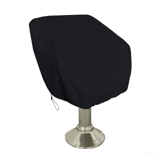 Wasserdichter Sitzbezug für den Außenbereich, staub- und UV-beständig, für Gartenstühle, Terrassenmöbel, Yacht-Helme, 60 x 55 x 63 cm (schwarz) von Whychstore