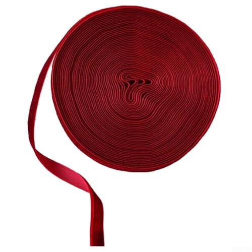 Weihnachtsdeko Samtband 10M für DIY Handwerk und Fliegen, hergestellt mit flexiblem Stoffmaterial für rustikale und Vintage-Urlaubsthemen (Rot) von Whychstore